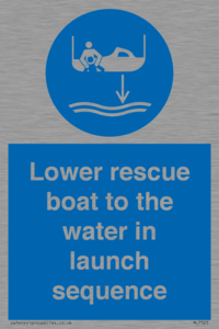 ML7525: Lower rescue boat to the water in launch sequence