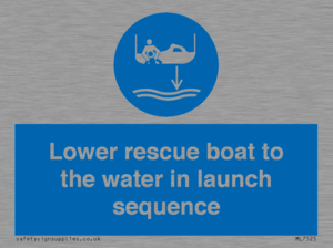 ML7525: Lower rescue boat to the water in launch sequence