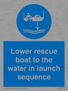 ML7525: Lower rescue boat to the water in launch sequence