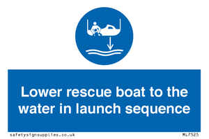 ML7525: Lower rescue boat to the water in launch sequence
