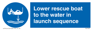 ML7525: Lower rescue boat to the water in launch sequence