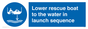 ML7525: Lower rescue boat to the water in launch sequence