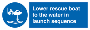 ML7525: Lower rescue boat to the water in launch sequence