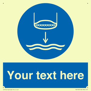 ML7535: Custom Lower lifeboat to the water in launch sequence