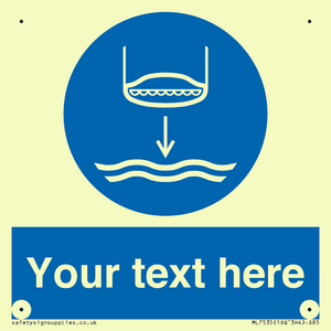 ML7535: Custom Lower lifeboat to the water in launch sequence