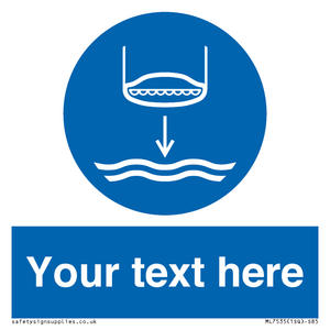 ML7535: Custom Lower lifeboat to the water in launch sequence