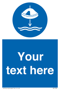 ML7536: Custom Lower liferaft to the water in launch sequence