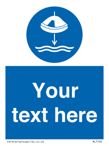 ML7536: Custom Lower liferaft to the water in launch sequence