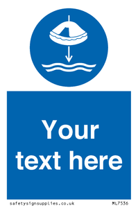 ML7536: Custom Lower liferaft to the water in launch sequence