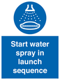 ML7570: Start water spray in launch sequence