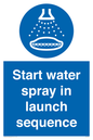ML7570: Start water spray in launch sequence