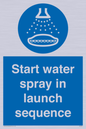 ML7570: Start water spray in launch sequence