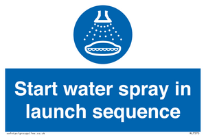 ML7570: Start water spray in launch sequence