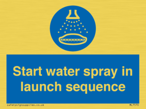ML7570: Start water spray in launch sequence
