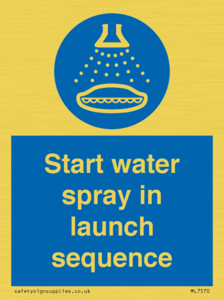 ML7570: Start water spray in launch sequence
