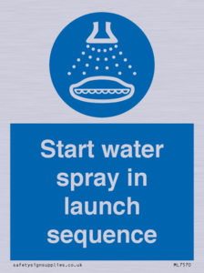 ML7570: Start water spray in launch sequence