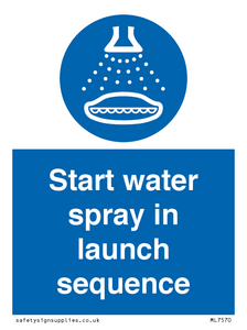 ML7570: Start water spray in launch sequence