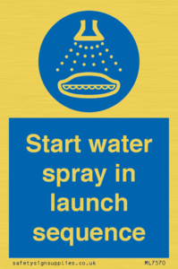 ML7570: Start water spray in launch sequence