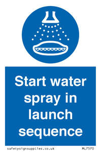 ML7570: Start water spray in launch sequence