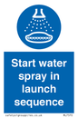 ML7570: Start water spray in launch sequence