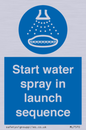 ML7570: Start water spray in launch sequence
