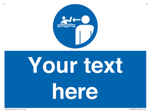 ML7599: Custom mandatory keep children under supervision in the aquatic environment