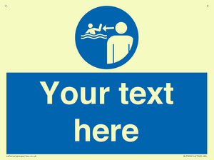 ML7599: Custom mandatory keep children under supervision in the aquatic environment