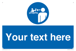 ML7599: Custom mandatory keep children under supervision in the aquatic environment