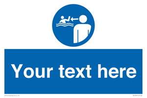 ML7599: Custom mandatory keep children under supervision in the aquatic environment