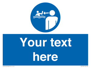 ML7599: Custom mandatory keep children under supervision in the aquatic environment