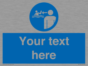 ML7599: Custom mandatory keep children under supervision in the aquatic environment