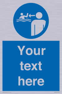 ML7599: Custom mandatory keep children under supervision in the aquatic environment