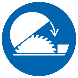 MM11433: Mandatory: Use table saw adjustable guard