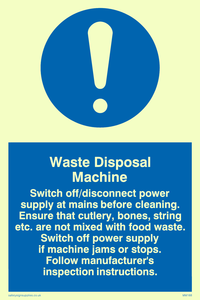 MM188: waste disposal machine rules