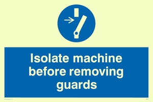 MM295: isolate machine before removing guards