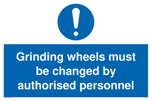 MM5602: Grinding wheels must be changed by authorised personnel