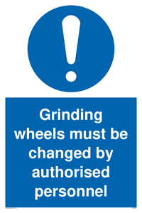 MM5602: Grinding wheels must be changed by authorised personnel