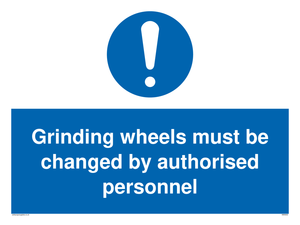 MM5602: Grinding wheels must be changed by authorised personnel