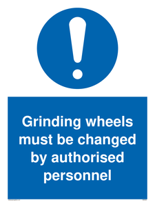 MM5602: Grinding wheels must be changed by authorised personnel