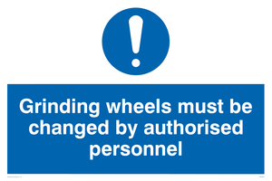 MM5602: Grinding wheels must be changed by authorised personnel
