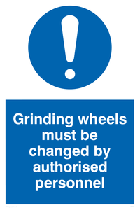 MM5602: Grinding wheels must be changed by authorised personnel