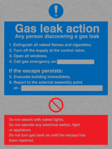 MN5594: Gas leak action Sign