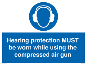 MP10064: Hearing protection MUST be worn while using the compressed air gun