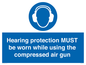 MP10064: Hearing protection MUST be worn while using the compressed air gun