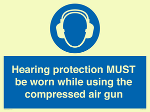 MP10064: Hearing protection MUST be worn while using the compressed air gun