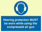 MP10064: Hearing protection MUST be worn while using the compressed air gun