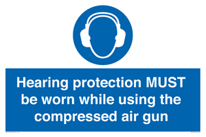 MP10064: Hearing protection MUST be worn while using the compressed air gun
