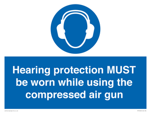 MP10064: Hearing protection MUST be worn while using the compressed air gun