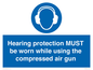 MP10064: Hearing protection MUST be worn while using the compressed air gun