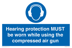 MP10064: Hearing protection MUST be worn while using the compressed air gun